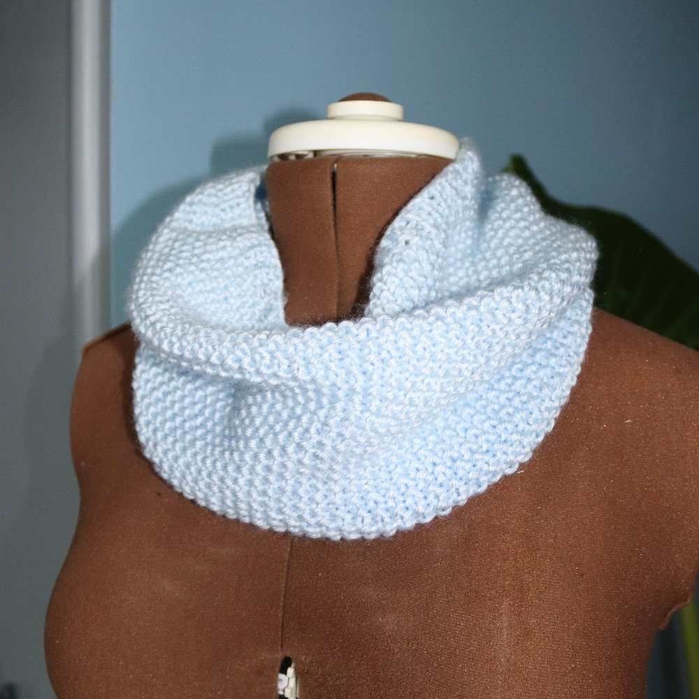 Homemade Blue Infinity Scarf